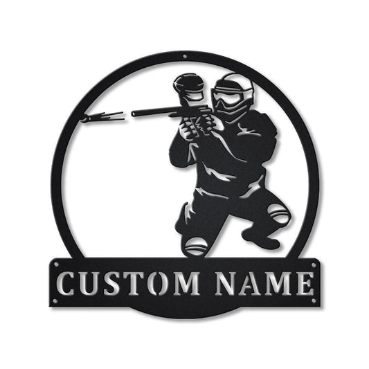 Personalized Paintball Monogram Metal Sign Art, Custom Paintball Metal Sign, Hobbie Gifts, Sport Gift - metal sign