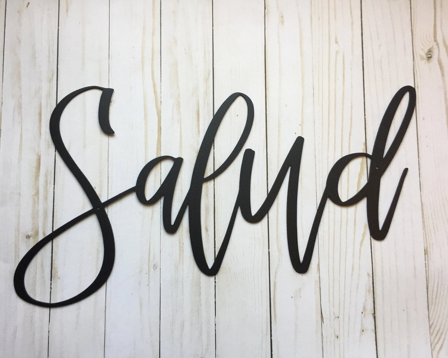 Salud Metal Sign Gift Metal Words Salud Sign