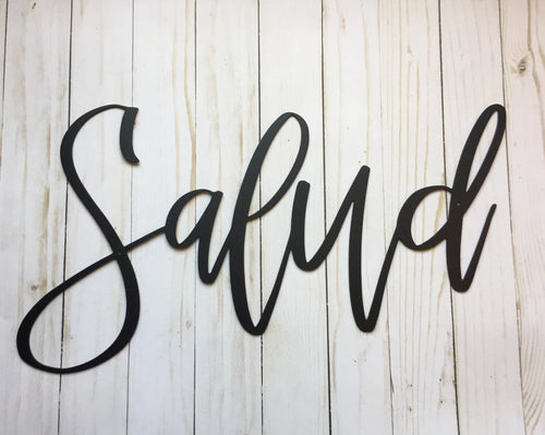 Salud Metal Sign Gift Metal Words Salud Sign