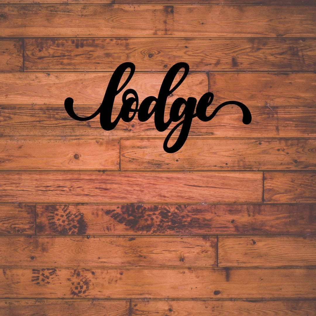 Lodge Sign Cut Metal Sign Wall Decor Metal Sign Metal Art