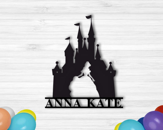 Custom Princess Room Sign Girls Decor Personalized Kids Metal Sign Nursery Name Sign Princess Kids Name Sign Gift Personalized Girl - 8 inches - metal sign