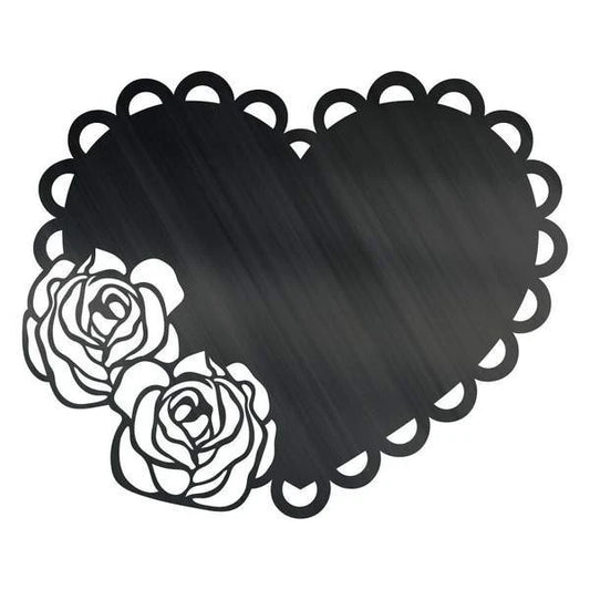 Heart Roses Customized Metal Signs Custom Metal Sign Custom Signs Metal Sign - 8 inches - metal sign