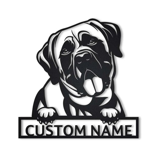 Personalized Mastiff Dog Metal Sign Art, Custom Mastiff Metal Sign, Mastiff Dog Gifts, Pets Gift, Animal - metal sign