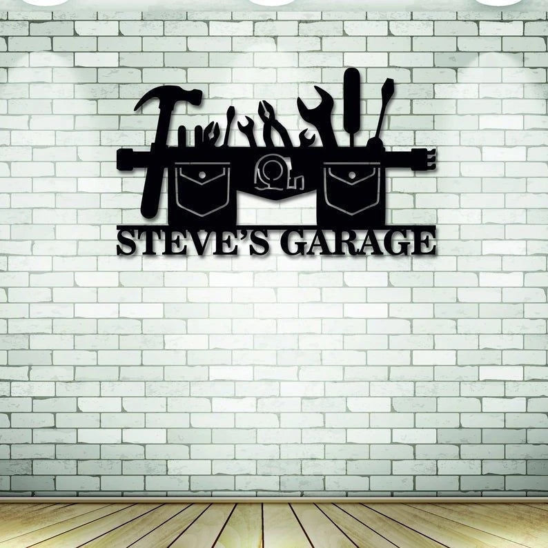 Personalized Garage Metal Sign, Cut Metal Sign, Metal Wall Art, Metal House Sign, Metal Laser Cut Metal Signs Custom Gift Ideas