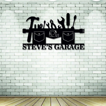 Personalized Garage Metal Sign, Cut Metal Sign, Metal Wall Art, Metal House Sign, Metal Laser Cut Metal Signs Custom Gift Ideas