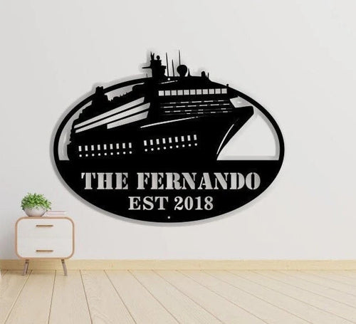 Ship Metal Sign Nautical Custom Ship Name Sign Living Room Decor Nautical Marine Sailor Metal Sign