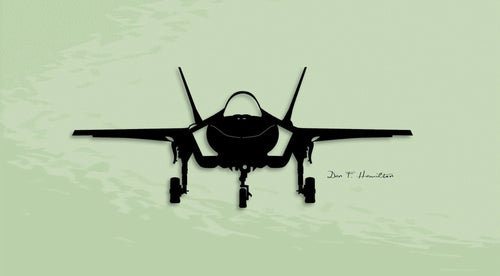 F35a Lightning Landing Stealth Multirole Combat Aircraft Metal Sign Cut Metal Sign Wall Decor