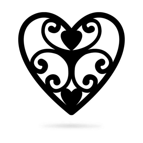Elegant Heart Cut Metal Sign Metal House Sign