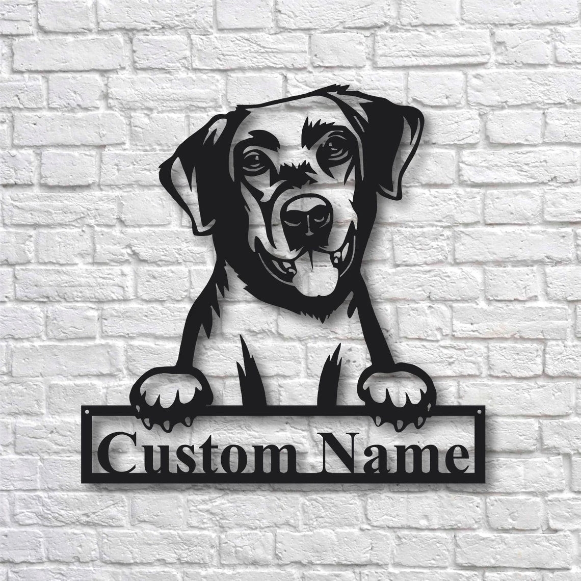 Personalized Custom Labrador Retriever Dog Metal Sign for Dog Lover Custom Name