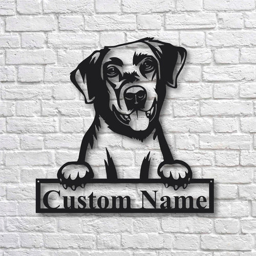 Personalized Custom Labrador Retriever Dog Metal Sign for Dog Lover Custom Name