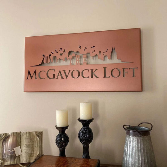 Custom Light Box Business Logo Sign Cut Metal Sign Metal House Sign - 8 inches - metal sign