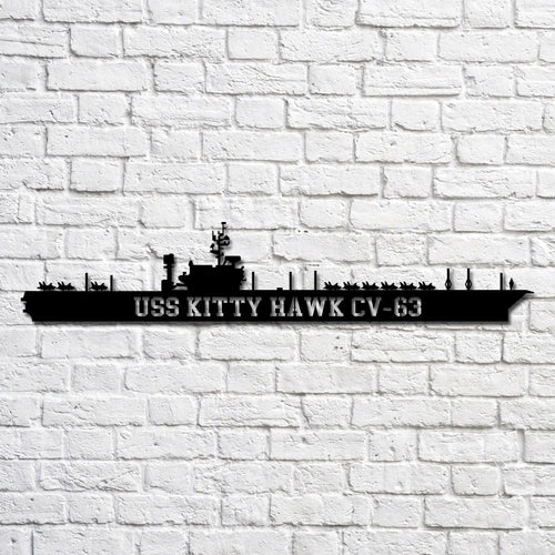 Uss Kitty Hawk Cv63 2a Navy Ship Metal Art, Custom Us Navy Ship Cut Metal Sign, Gift For Navy Veteran, Navy Ships Silhouette Metal Art, Navy Home Decor Laser Cut Metal Signs Custom Gift Ideas