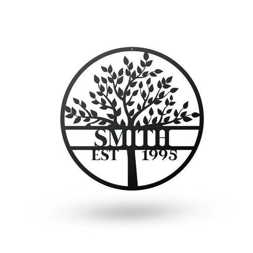 Personalized Tree Of Life Sign Cut Metal Sign Metal House Sign