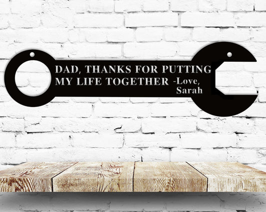 Custom Metal Tool Signs Metal Sign For Garage Sign For Dad Fathers Day Gift From Daughter Personalized Gift For Dad Man Cave Sign