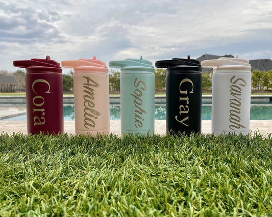 Engraved Kids Water Bottle Personalized Boy And Girl Water Bottles 12oz Water Bottle - 8 inches - metal sign
