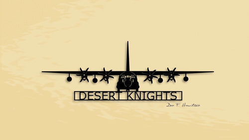 Hc130j Desert Knights 79th Air Rescue Squadron Metal Sign Cut Metal Sign Wall Decor