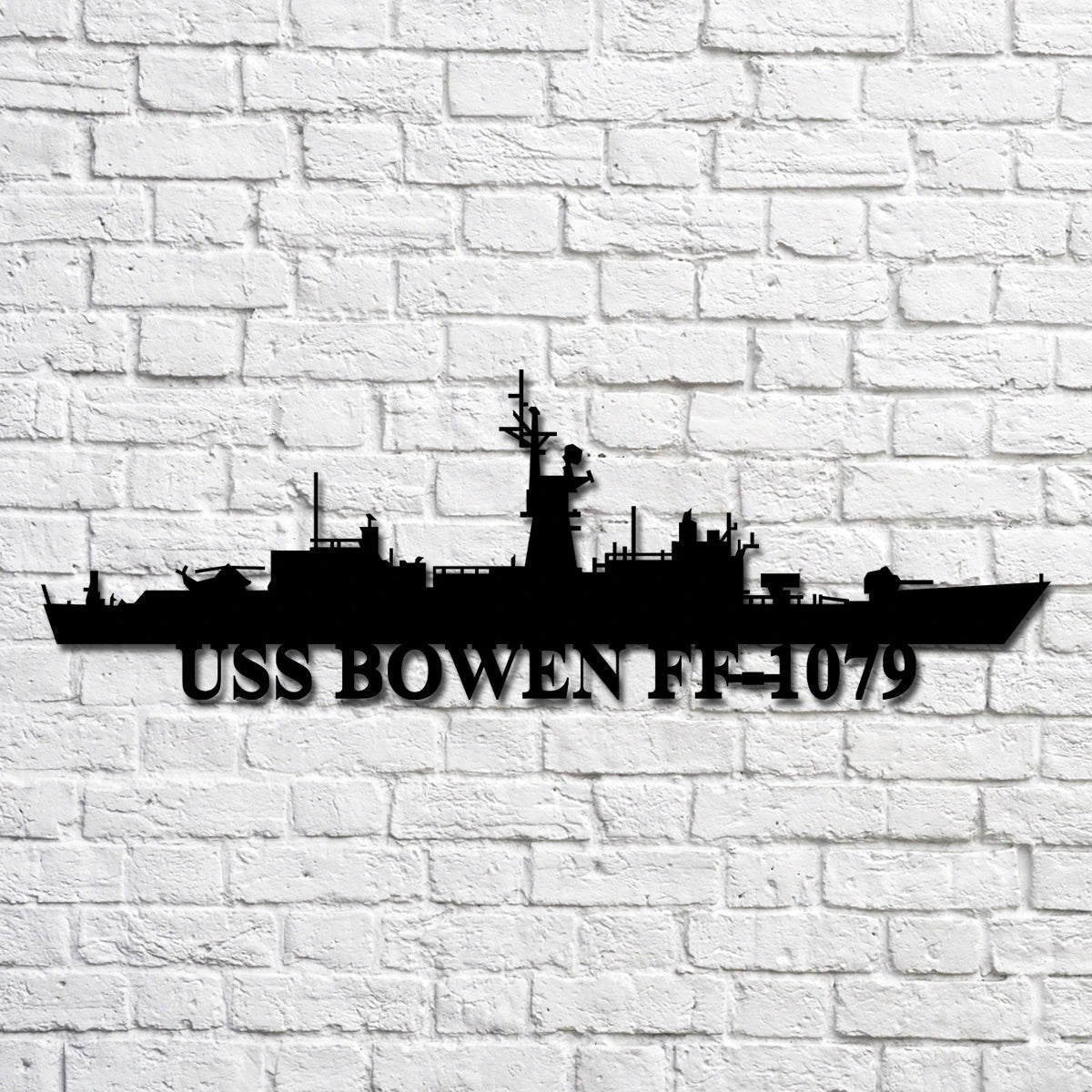 Uss Bowen Ff1079 V2 Navy Ship Metal Art, Custom Us Navy Ship Cut Metal Sign, Gift For Navy Veteran, Navy Ships Silhouette Metal Art, Navy Home Decor Laser Cut Metal Signs Custom Gift Ideas