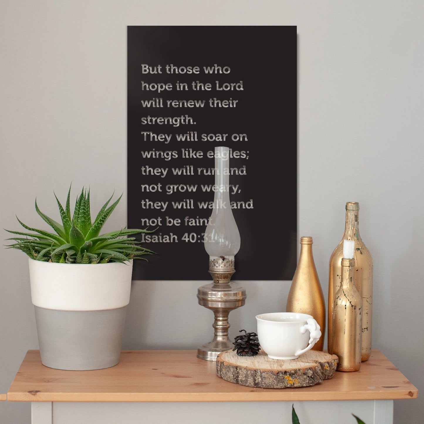 Isaiah 40 31 Scripture Metal Sign Metal Wall Decor Office Wall Decor Bible Verse Easter Decor