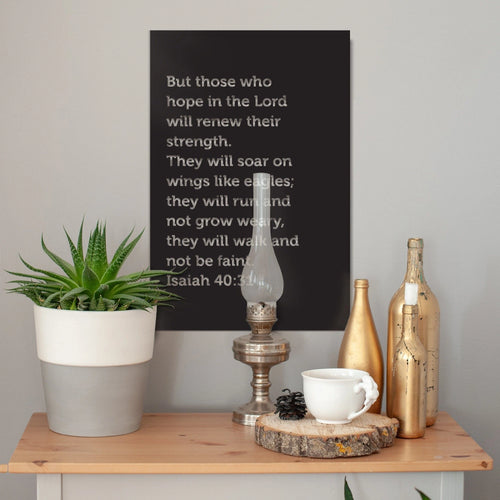 Isaiah 40 31 Scripture Metal Sign Metal Wall Decor Office Wall Decor Bible Verse Easter Decor