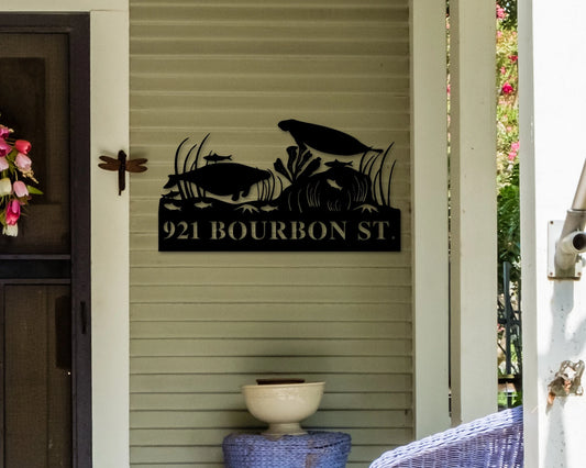 Manatee Address Sign, Manatee Decor, Walrus Address Sign, Address Sign, Metal Address Plaque, Metal - metal sign
