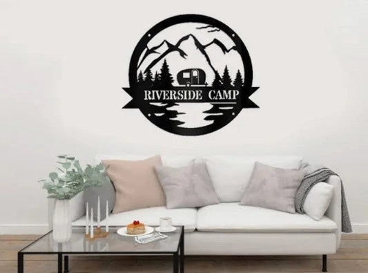 Custom Camping Metal Signs, Camping Sign Personalized, Camper Gift, Campfire Sign, Metal Camping Sign - metal sign
