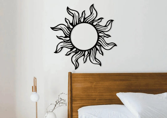 Sun Wall Art Decor Cut Metal Sign Laser Cut Metal Signs Custom Gift Ideas - 8 inches - metal sign