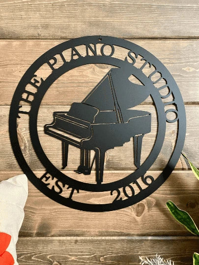 Piano Music Instrument Wall Decor Cut Metal Sign Metal House Sign