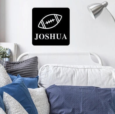 Personalized Metal Football Wall Art With Name, Metal Name Sign, Football Gift,gift For Boy, Wall Art - metal sign