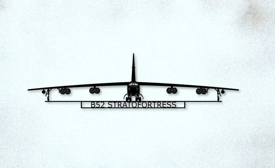 B52 Stratofortress American Strategic Bomber Aircraft Metal Sign Cut Metal Sign Wall Decor