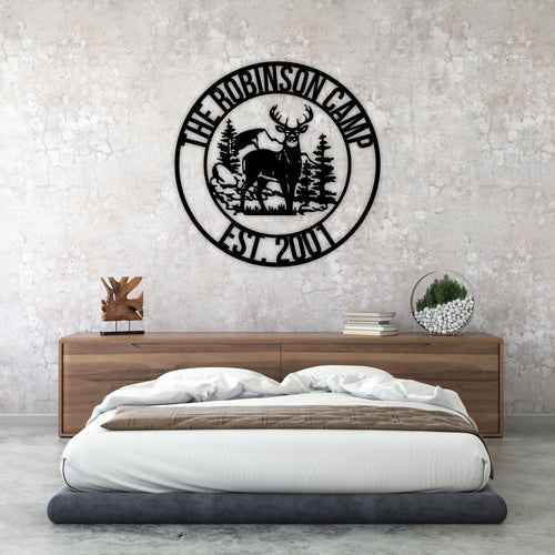 Deer Camp Sign New Deer Antler Decor Deer Hunter Gift Deer Camp Sign Christmas Gift For Him Deer Name Metal Sign Fathers Day Gift