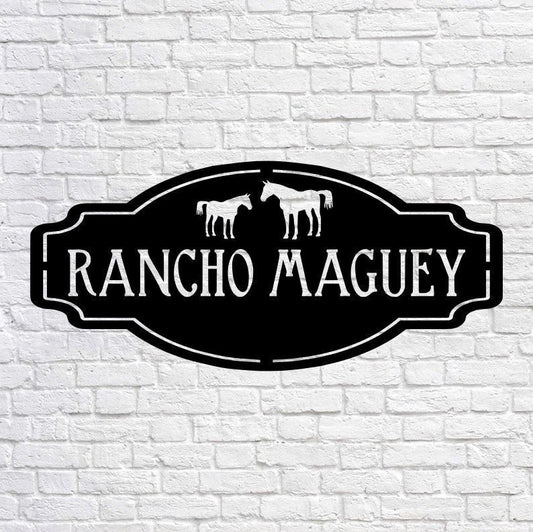 Metal Farm Sign Horse Personalized Family Name Metal Sign Housewarming Gift Wedding Gift Personalized - wedding detail