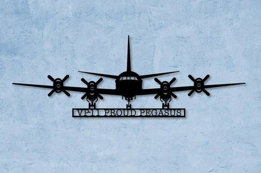 P3 Vp11 Proud Pegasus P3 Orion Naval Aircraft Metal Sign Cut Metal Sign Wall Decor - 8 inches - metal sign