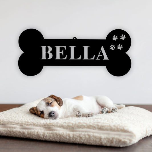 Custom Dog Name Sign, Personalized Dog Bone, Custom Dog Bones, Custom Metal Dog Bones, Personalized Metal - metal sign