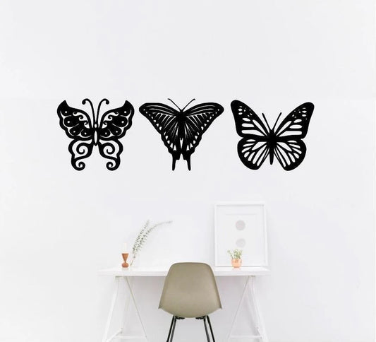Butterfly Three Butterflies Butterflies Butterfly Metal Wall Decor