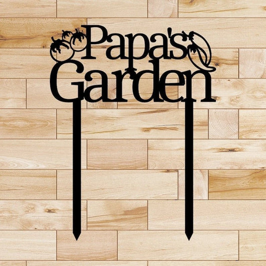 Personalized Garden Sign Papa's Garden Mama's Garden Custom Metal Garden Sign Gift for Gardener - metal sign