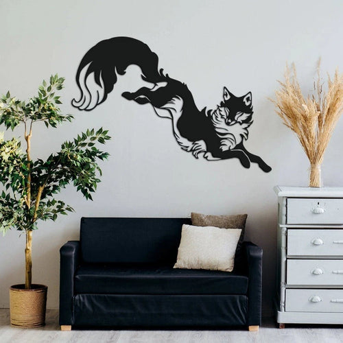 Fox Metal Wall Decor Fox Decor Wall Artfox Wall Decorhousewarming Giftliving Room Wall Artoffice Wall Hanging