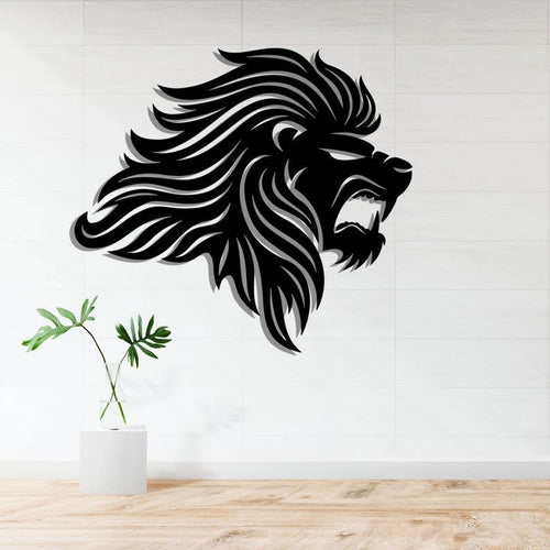 Lion Head Wall Art Decor Cut Metal Sign Laser Cut Metal Signs Custom Gift Ideas