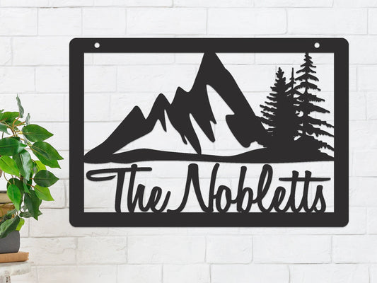 Custom Metal Sign, Last Name Sign, Family Name Sign, Hanging Metal Sign, Outdoor Decor, Personalized - metal sign