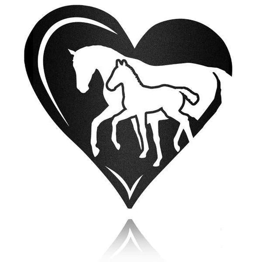 Horse And Foal Love Metal Sign Cut Metal Sign Metal House Sign - 8 inches - metal sign