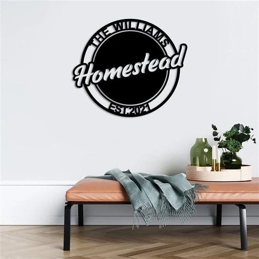 Personalized Homestead Sign, Homestead Decor, Family Name Established Sign, Family Homestead Sign - metal sign