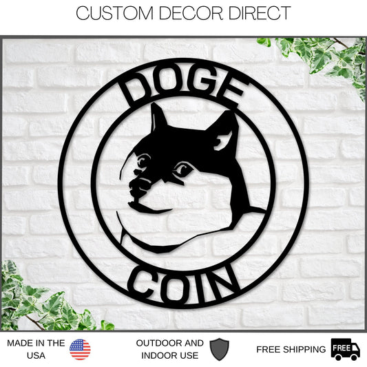 Dogecoin To The Moon, Dogecoin Sign, Metal Dogecoin Sign, Personalized Dogecoin, Custom Cryptocurrency - metal sign