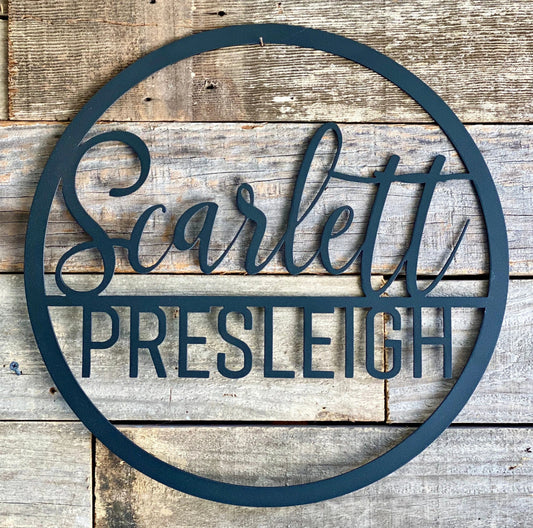 Personalized Mountain Range Sign Mountain Scene Metal Art Custom Cut Metal Sign - 8 inches - metal sign