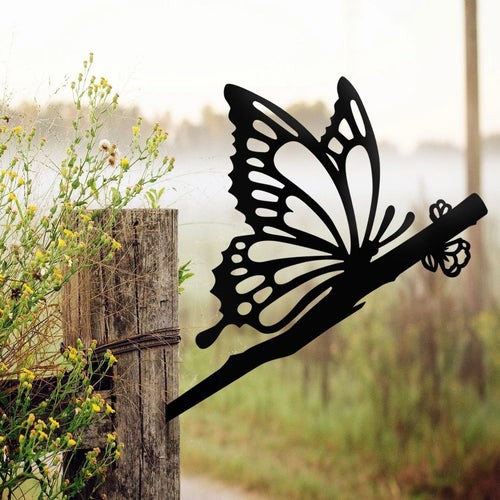Butterfly Kisses Metal Art Garden Signs Cut Metal Sign Metal House Sign