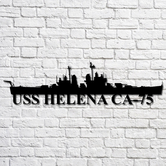 Uss Helena Ca75 Navy Ship Metal Art, Custom Us Navy Ship Cut Metal Sign, Gift For Navy Veteran, Navy - metal sign