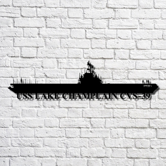 Uss Lake Champlain Cvs39 Navy Ship Metal Art, Custom Us Navy Ship Cut Metal Sign, Gift For Navy Veteran - metal sign