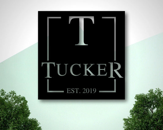 Last Name Metal Sign, Family Name Sign, Personalized Metal Wall Decor, Housewarming Gift, Sign For Home - wedding detail