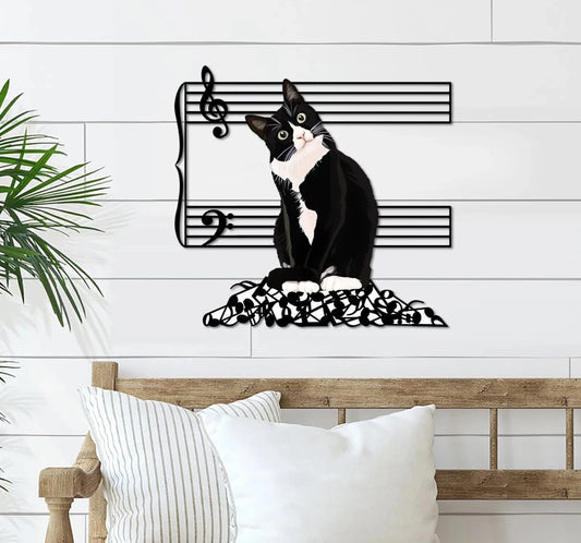 Funny Cat Cut Metal Sign Laser Cut Metal Signs Custom Gift Ideas - 8 inches - metal sign
