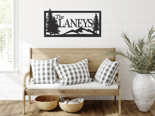 Custom Metal Sign, Last Name Sign, Family Name Sign, Wedding Gift, Name Sign, Custom Sign, Personalized - wedding detail
