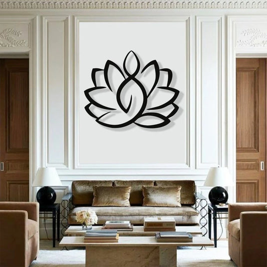 Lotus Yoga Decor Wall Art Cut Metal Sign Laser Cut Metal Signs Custom Gift Ideas - 8 inches - metal sign