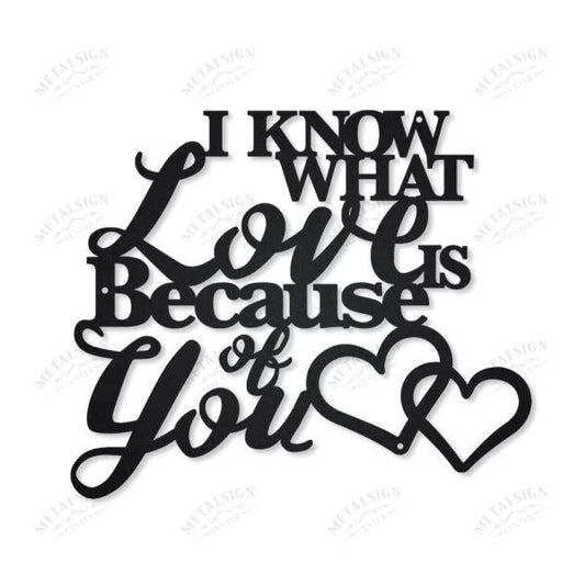 I Know What Love Is Decor Cut Metal Sign Metal House Sign - 8 inches - metal sign